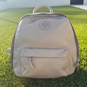 Tory Burch Taupe Leather Backpack